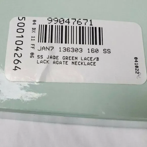 Ross-Simons Sterling Silver Chunky Bead Choker Necklace Jade Green Lace Agate - Picture 7 of 13